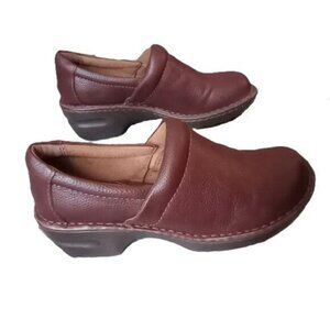 B.O.C Women's Size 8M Faux Brown Leather Peggy Clogs